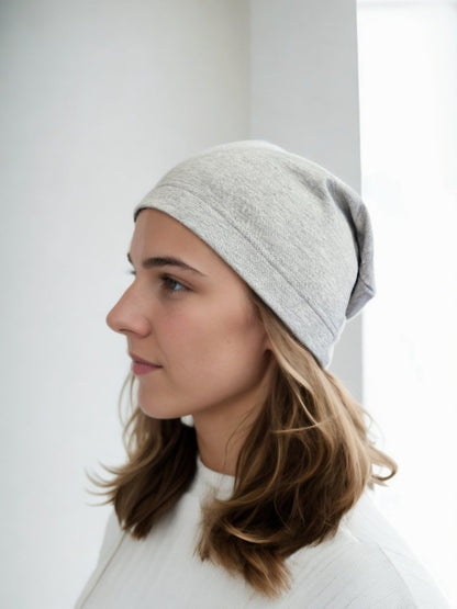 EMF Blocking beanie by SCRT blocks 99% of EMF radiation - Grey - GroundedKiwi.nz 4g5gautumn