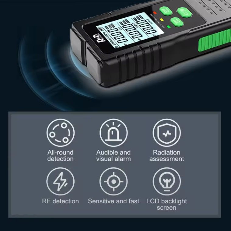 EMF Household Tester - 3 in 1 - Voltage, Magnetic force & Radio Frequencies - GroundedKiwi.nz Electrical Testing Tools