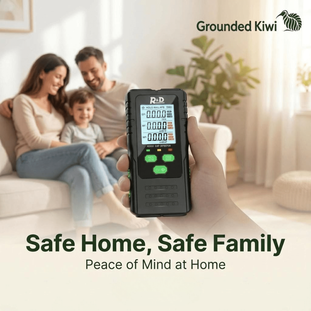 EMF Household Tester 3in1 - Voltage, Magnetic force & Radio Frequencies - GroundedKiwi.nz detectoremfemfs