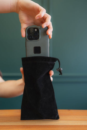EMF Reducing Draw-string bag for Cellphone 22X13cm