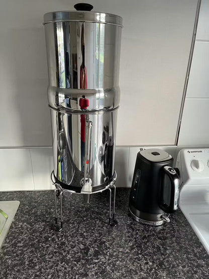 9L Gravity Water Filter Kit - 2 X Carbon Water Filters + Stand