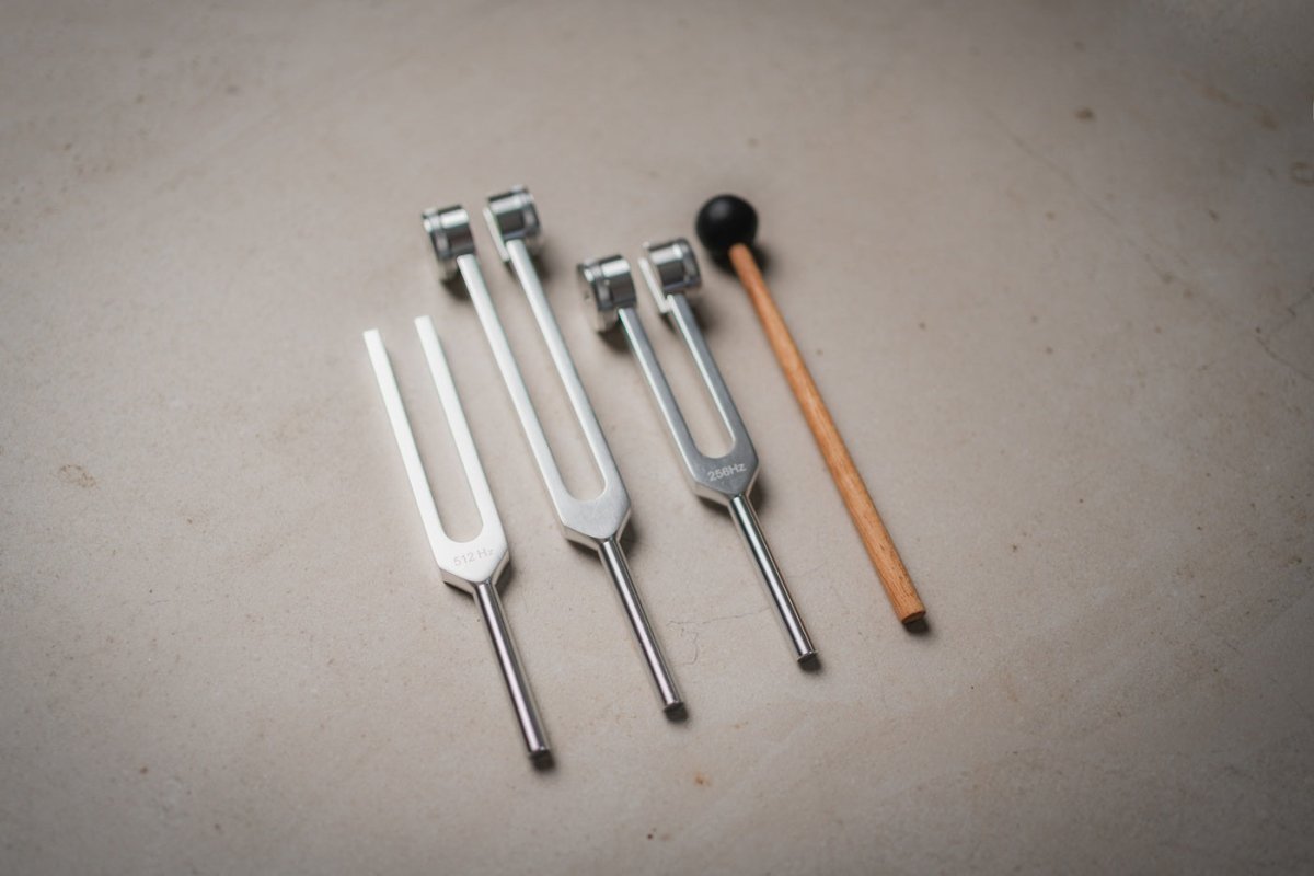 High - Precision Tuning Fork Set for Sound Therapy and Meditation - GroundedKiwi.nz forksmeditationmusic