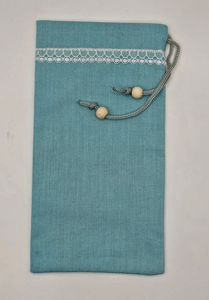 Light Blue EMF Shielding Drawstring Bag for Mobile Phones and Cards 20X10cm - GroundedKiwi.nzMobile Phone Cases Mobile Phone Cases5gbagblocking