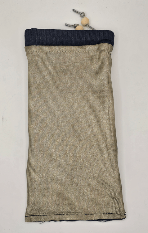 Light Blue EMF Shielding Drawstring Bag for Mobile Phones and Cards 20X10cm - GroundedKiwi.nzMobile Phone Cases Mobile Phone Cases5gbagblocking