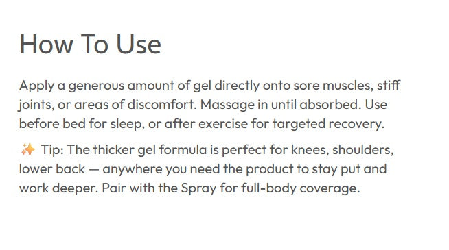 Mg+ Magnesium and Arnica Recovery Gel