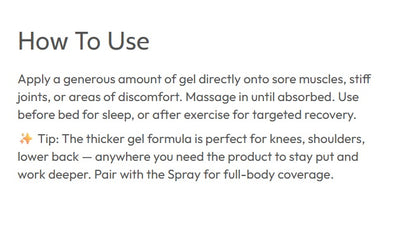 Mg+ Magnesium and Arnica Recovery Gel
