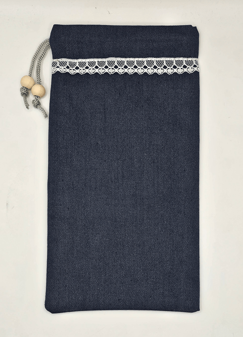 Navy Blue EMF Shielding Drawstring Bag for Mobile Phones and Cards 20X10cm - GroundedKiwi.nzMobile Phone Cases Mobile Phone Cases5gbagblocking