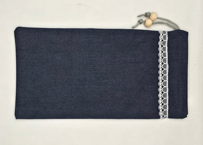 Navy Blue EMF Shielding Drawstring Bag for Mobile Phones and Cards 20X10cm - GroundedKiwi.nzMobile Phone Cases Mobile Phone Cases5gbagblocking