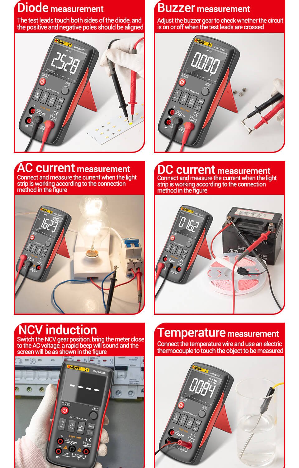 NO BOX - Digital Multimeter - Auto Ranging - Measure Voltage you are being exposed to in the home or outside. - GroundedKiwi.nzsensor sensorbody voltagedetectorearth test
