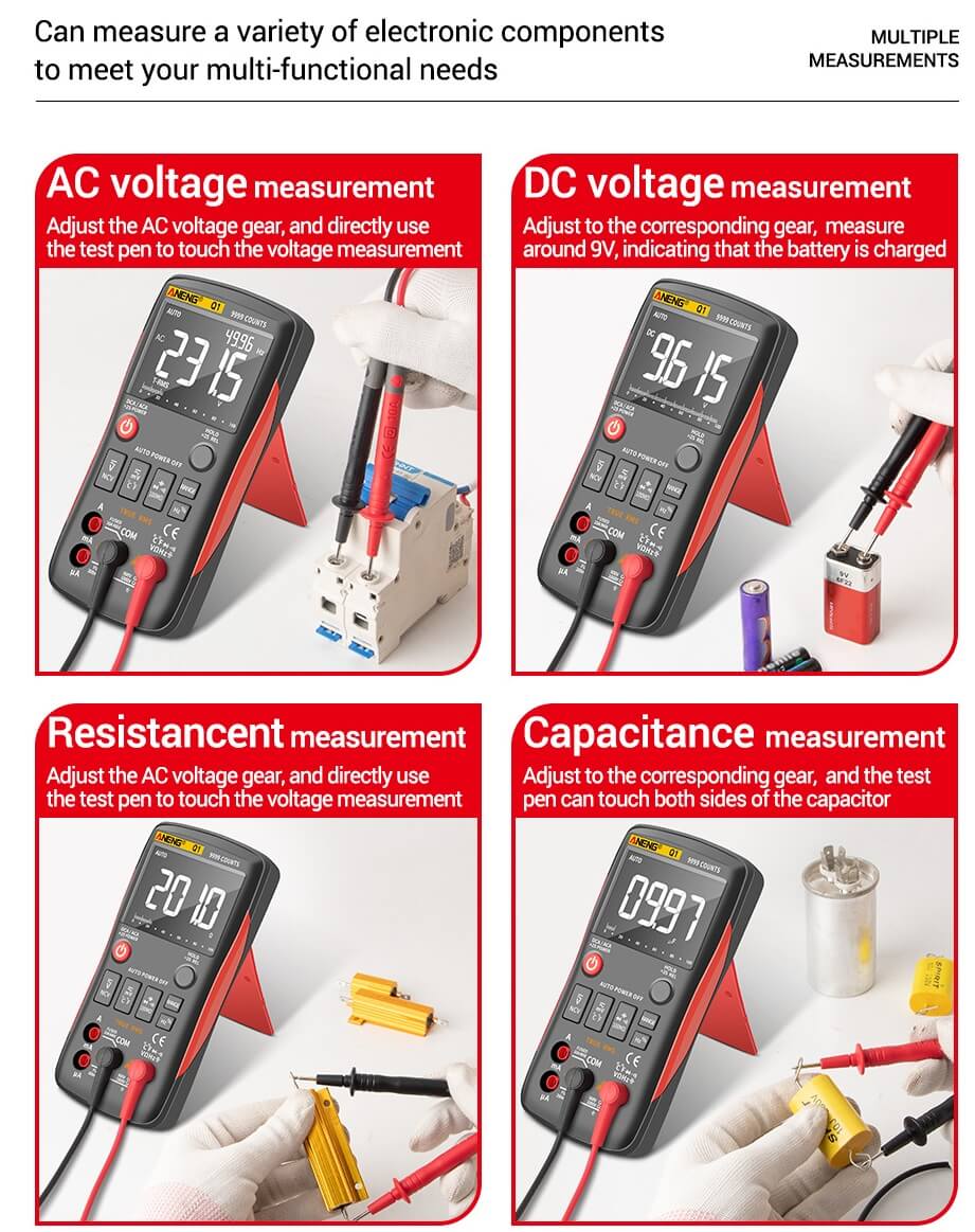 NO BOX - Digital Multimeter - Auto Ranging - Measure Voltage you are being exposed to in the home or outside. - GroundedKiwi.nzsensor sensorbody voltagedetectorearth test