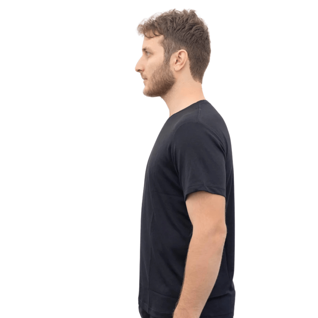 Organic Pima Cotton Tee - Men's Black - GroundedKiwi.nz blackclothingcotton