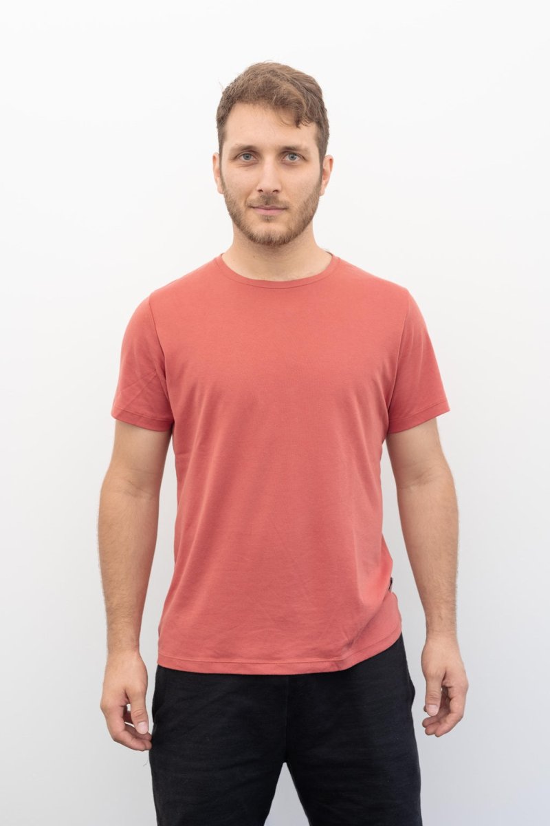 Organic Pima Cotton Tee - Men's Cedar - GroundedKiwi.nz cedarclothingcotton