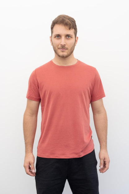 Organic Pima Cotton Tee - Men's Cedar - GroundedKiwi.nz cedarclothingcotton