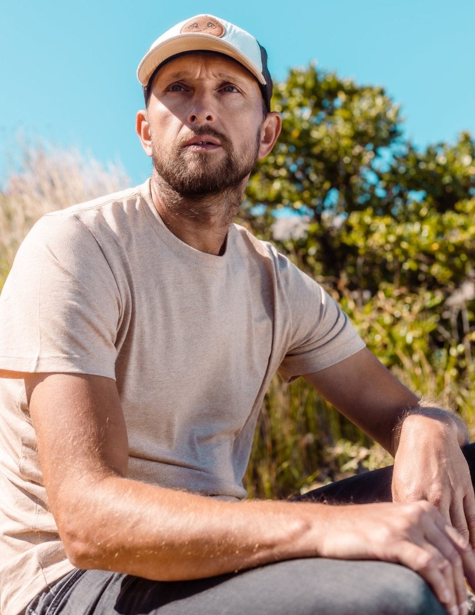 Organic Pima Cotton Tee - Men's Vacuna - GroundedKiwi.nz browncedarclothing