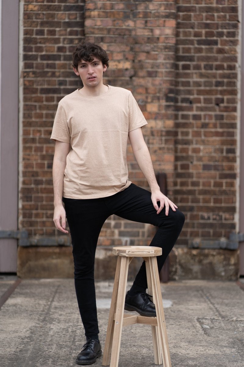 Organic Pima Cotton Tee - Men's Vacuna - GroundedKiwi.nz browncedarclothing