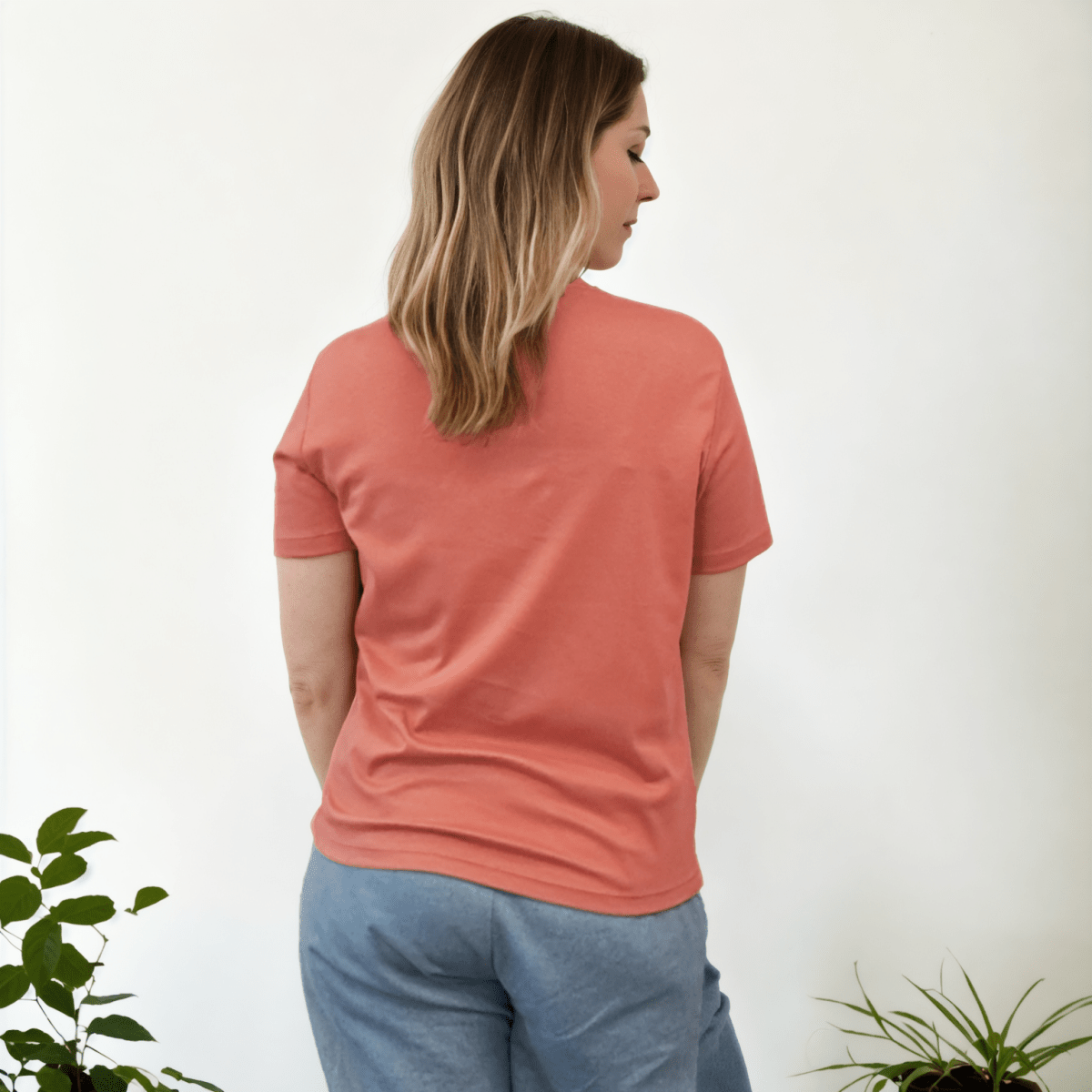 Organic Pima Cotton Tee - Raquel Crew in Cedar - GroundedKiwi.nz clothingcottoncrew