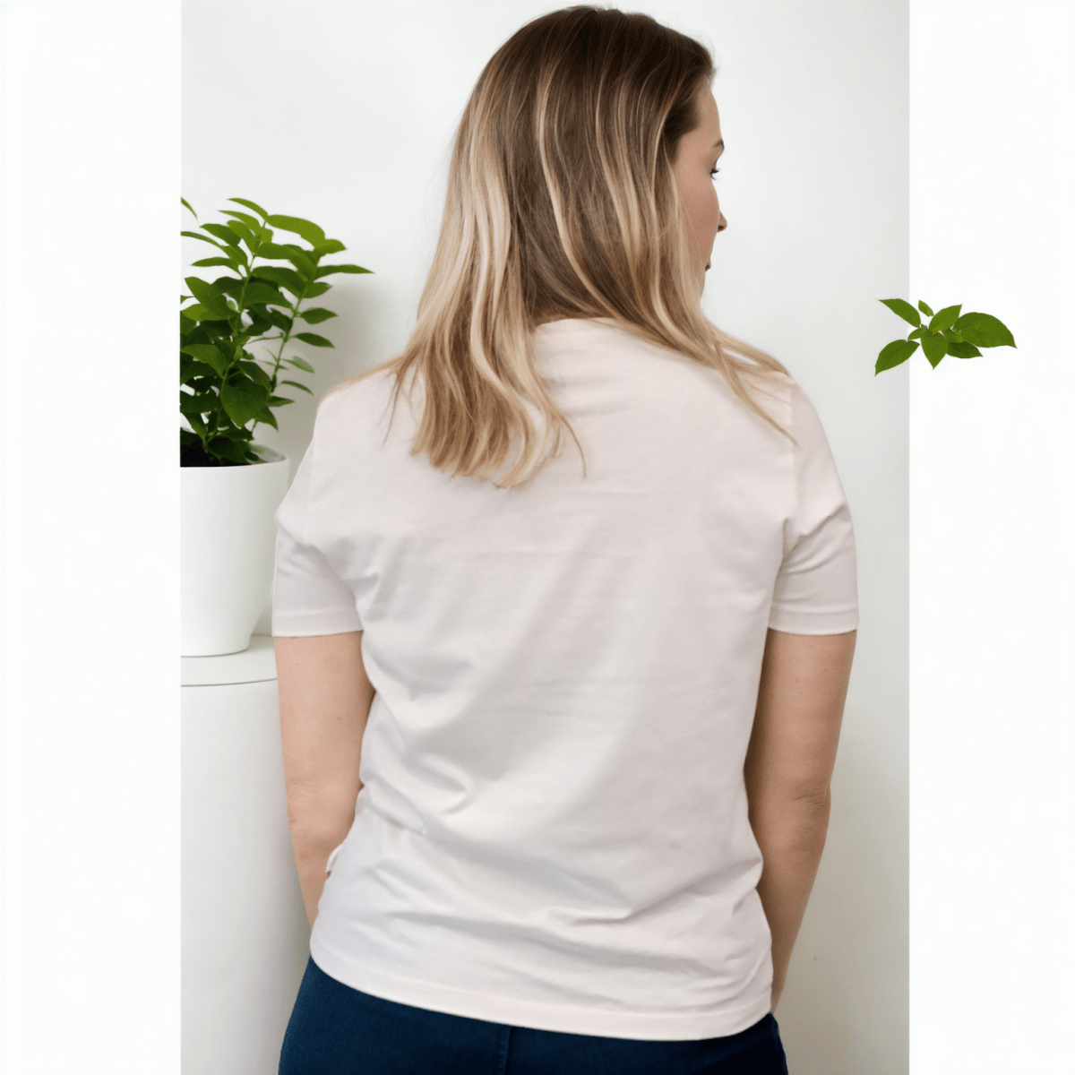 Organic Pima Cotton Tee - Raquel Crew in Eco White - GroundedKiwi.nz clothingcottoncrew
