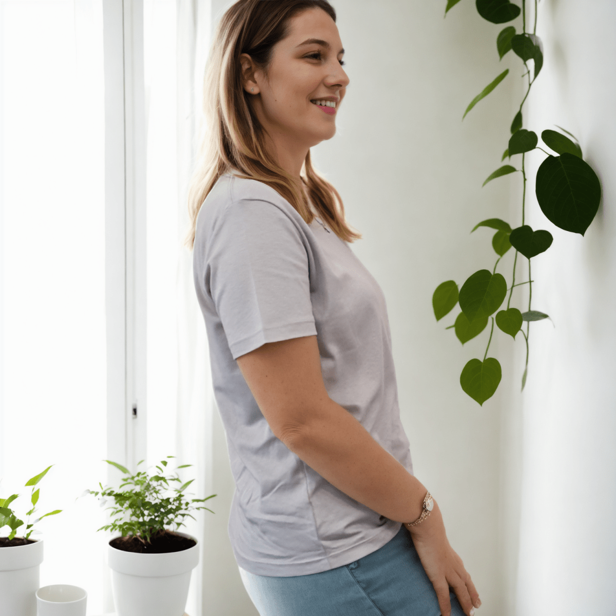 Organic Pima Cotton Tee - Raquel Crew in Steel - GroundedKiwi.nz clothingcottoncrew