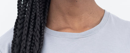 Organic Pima Cotton Tee - Raquel Crew in Steel - GroundedKiwi.nz clothingcottoncrew