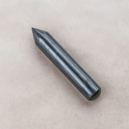 Polished Shungite Massage Pencil - for purification & clearing - GroundedKiwi.nz cleansingcyrstalhealing