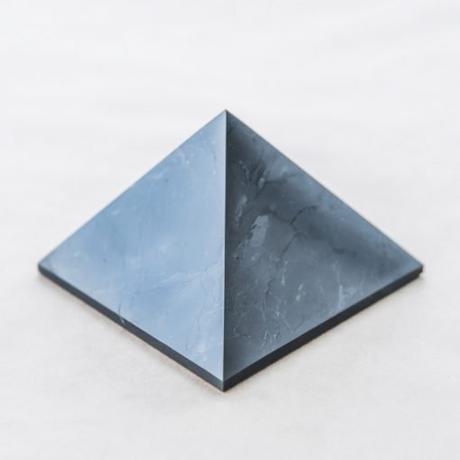 Polished Shungite Pyramid - 60mm - Genuine Shungite Pyramid - GroundedKiwi.nzDecor Decor5ganit radiationcrystal