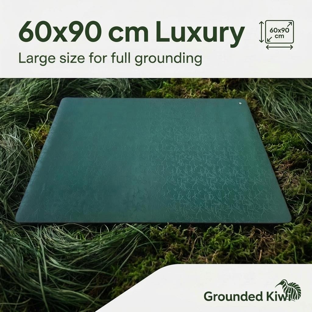 Premium Earthing Floor Mat - Forest Green - GroundedKiwi.nz deskfloorlarge