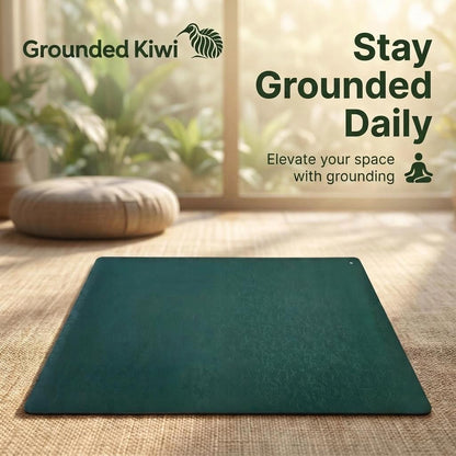 Premium Earthing Floor Mat - Forest Green - GroundedKiwi.nz deskfloorlarge
