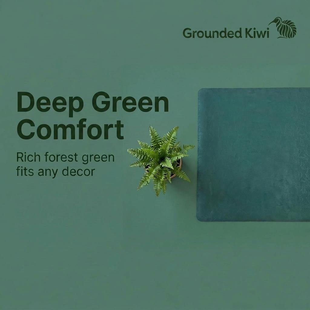 Premium Earthing Floor Mat - Forest Green - GroundedKiwi.nz deskfloorlarge