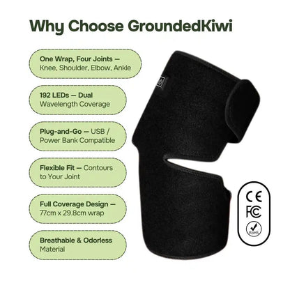 Red Light Joint Wrap - GroundedKiwi.nzred light therapy red light therapybandbeltelbow