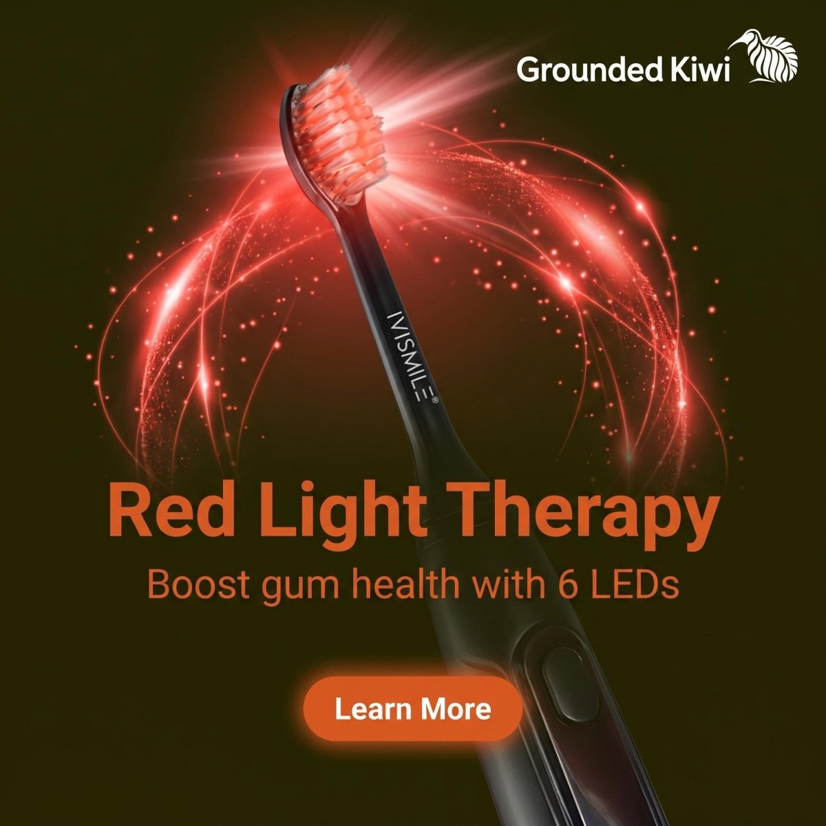 Red Light Therapy Toothbrush - GroundedKiwi.nz hygienemouthoral