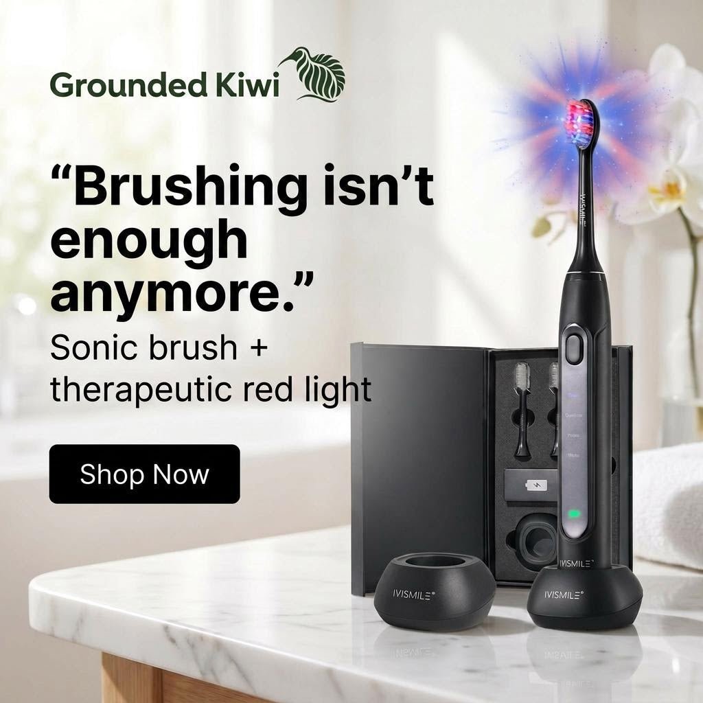Red Light Therapy Toothbrush - GroundedKiwi.nz hygienemouthoral