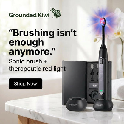 Red Light Therapy Toothbrush - GroundedKiwi.nz hygienemouthoral