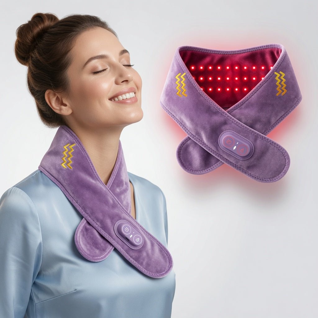Red Light Vibration Neck & Joint Wrap - GroundedKiwi.nzred light therapy red light therapybandbeltelbow