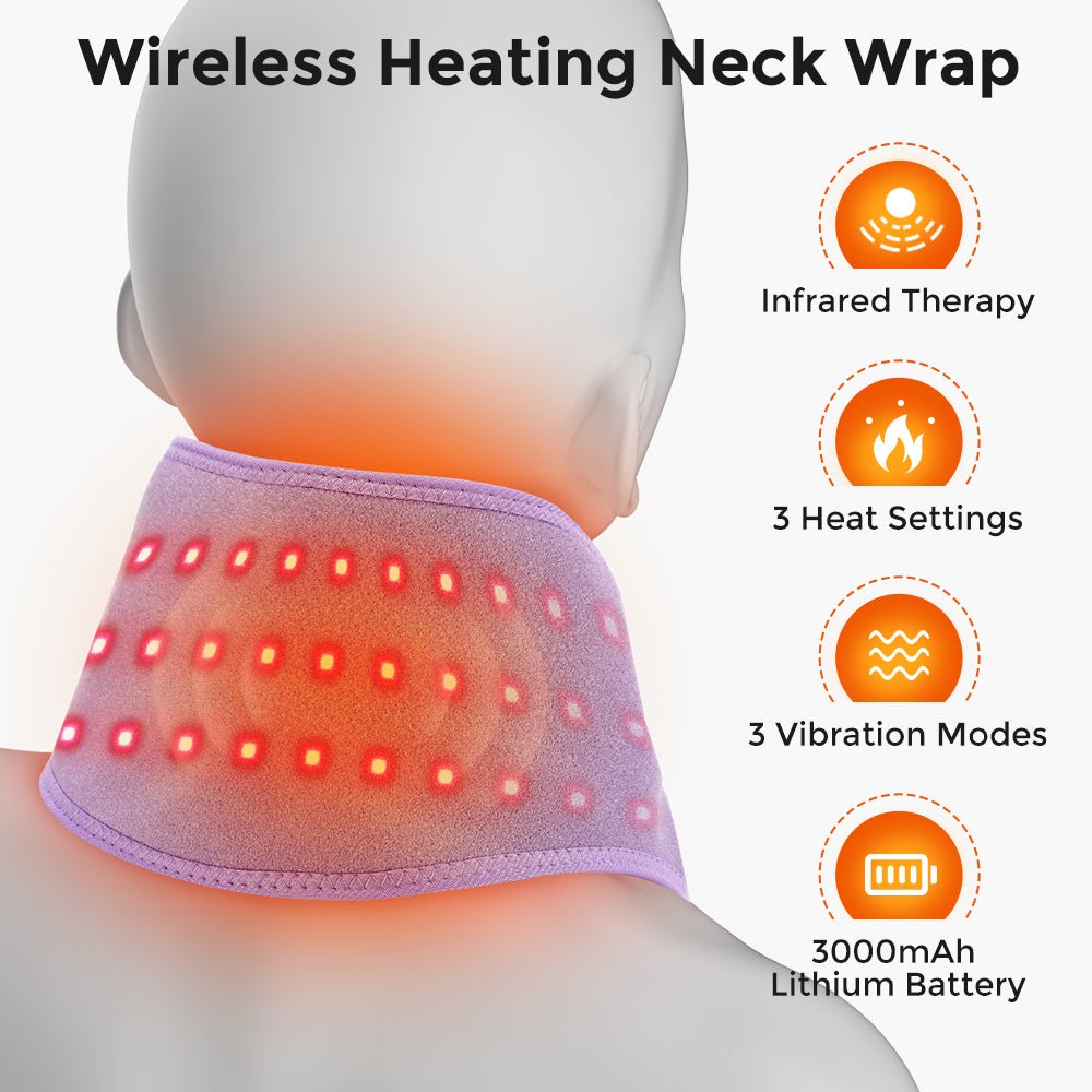 Red Light Vibration Neck & Joint Wrap - GroundedKiwi.nzred light therapy red light therapybandbeltelbow