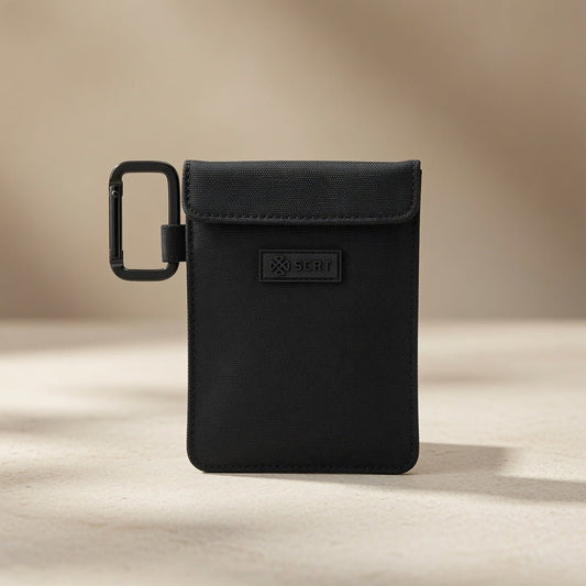 SCRT™ Faraday Key Fob Bag / Crypto Hardware Wallet – Ultimate Signal Blocking Protection - GroundedKiwi.nzbag bag4g5gairplane