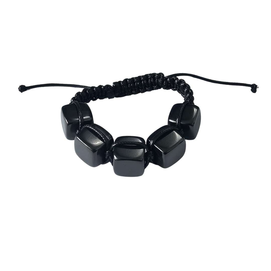 Shambhala Shungite Stone Cube Bracelet - GroundedKiwi.nzBracelet Bracelet5ganit radiationbracelet
