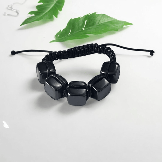 Shambhala Shungite Stone Cube Bracelet - GroundedKiwi.nzBracelet Bracelet5ganit radiationbracelet