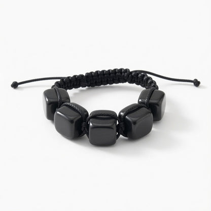 Shambhala Shungite Stone Cube Bracelet - GroundedKiwi.nzBracelet Braceletanit radiationbraceletcrystal