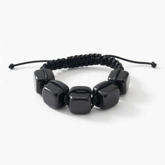 Shambhala Shungite Stone Cube Bracelet - GroundedKiwi.nzBracelet Braceletanit radiationbraceletcrystal