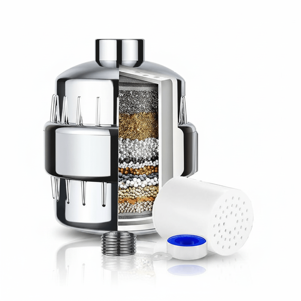 Shower Water Filter 15-Stage - GroundedKiwi.nzwater filtration water filtrationclean waterfiltersafe water