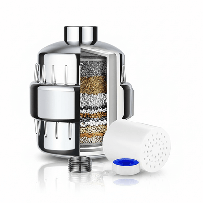 Shower Water Filter 15-Stage - GroundedKiwi.nzwater filtration water filtrationclean waterfiltersafe water