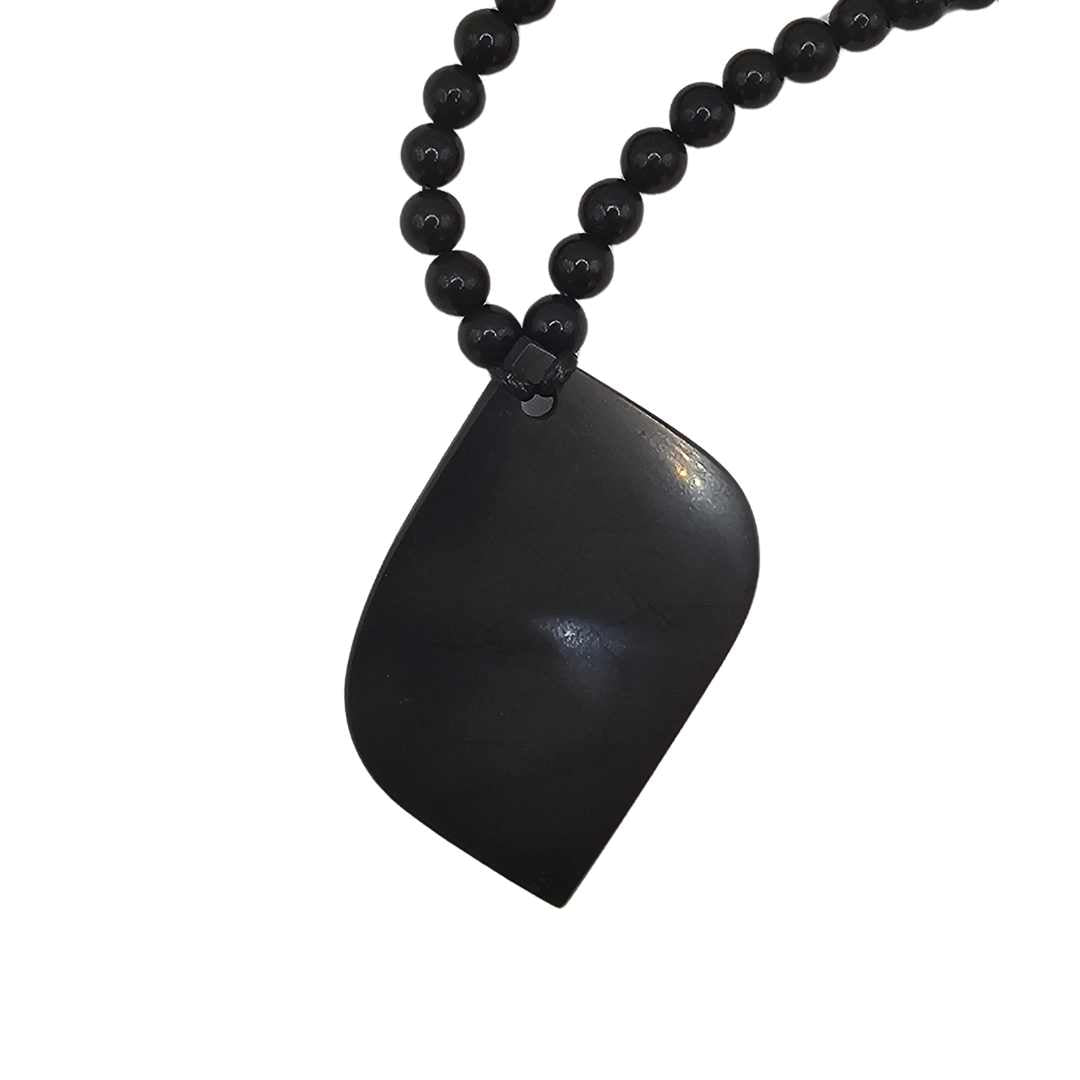Shungite Beads & Petal Necklace - Embrace Natural Health - GroundedKiwi.nzNecklace Necklace5ganit radiationcrystal
