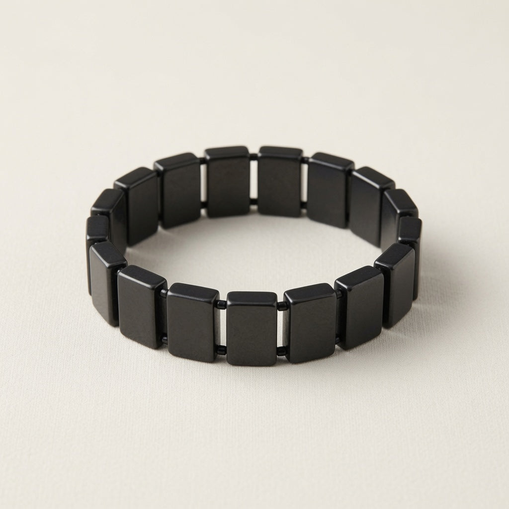 Shungite Rectangular Bead Bracelet - OSFM