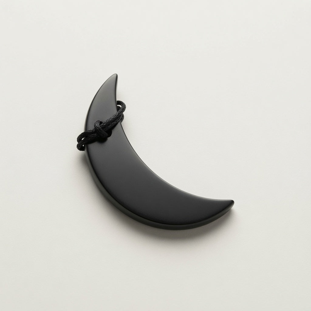 Shungite Crescent Moon Necklace