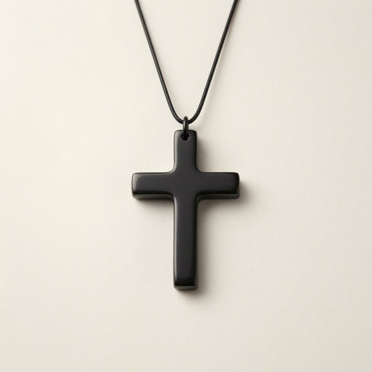 Shungite Cross Polished Pendant