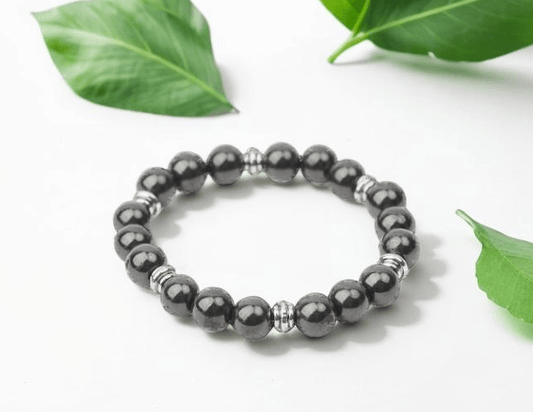 Shungite Crystal Bracelet 10mm Beads - GroundedKiwi.nzBracelet Bracelet5ganit radiationbracelet