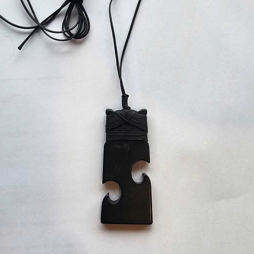 Shungite Double Koru Toki - GroundedKiwi.nzNecklace Necklace5ganit radiationbalance