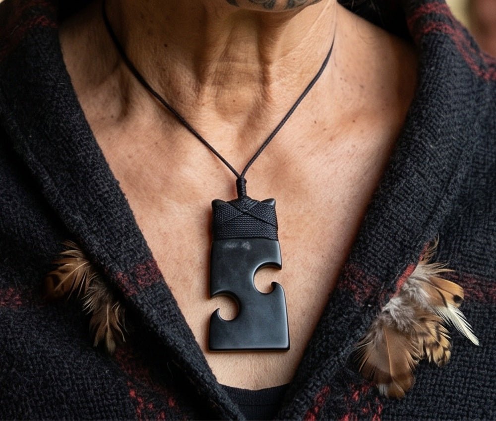 Shungite Double Koru Toki