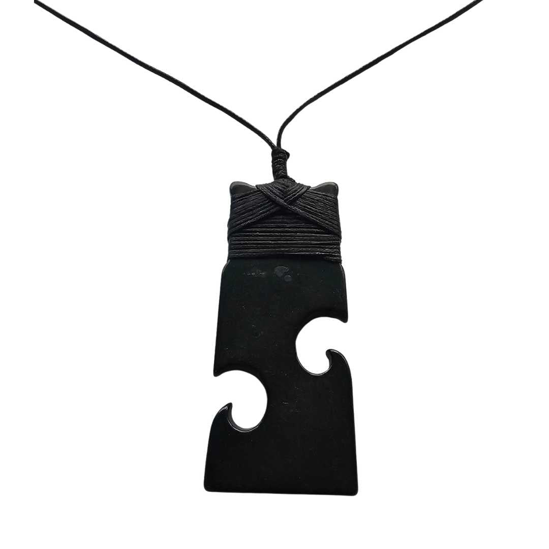 Shungite Double Koru Toki - GroundedKiwi.nzNecklace Necklace5ganit radiationbalance
