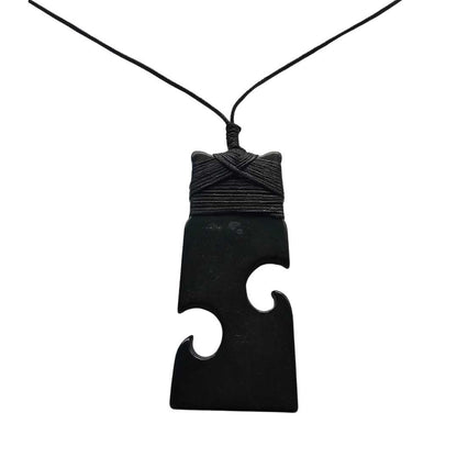 Shungite Double Koru Toki - GroundedKiwi.nzNecklace Necklace5ganit radiationbalance